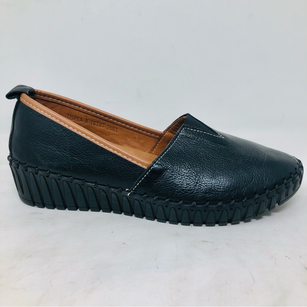 New Spring Step Tispea Leather Wedge Loafers - Picture 4 of 7